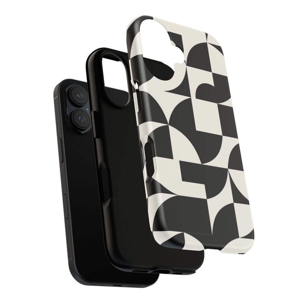 Zwart-Wit Geometrisch Abstract Patroon