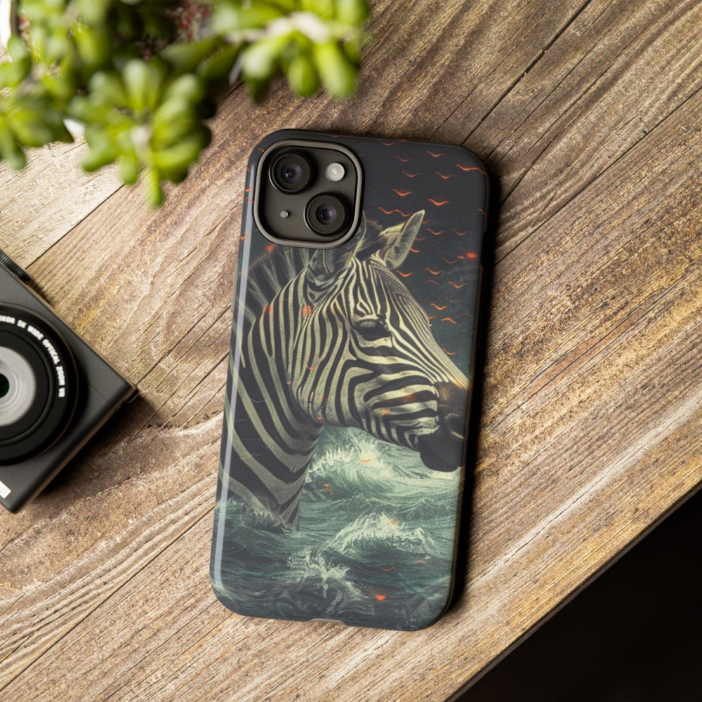 Zebra in Water met Gloeiende Vonken