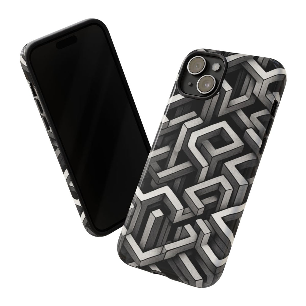 Monochrome Geometrisch Optisch Illusiepatroon