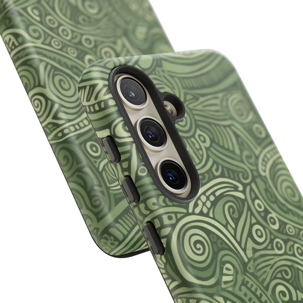 Abstract Groen Tribal Doodle Patroon