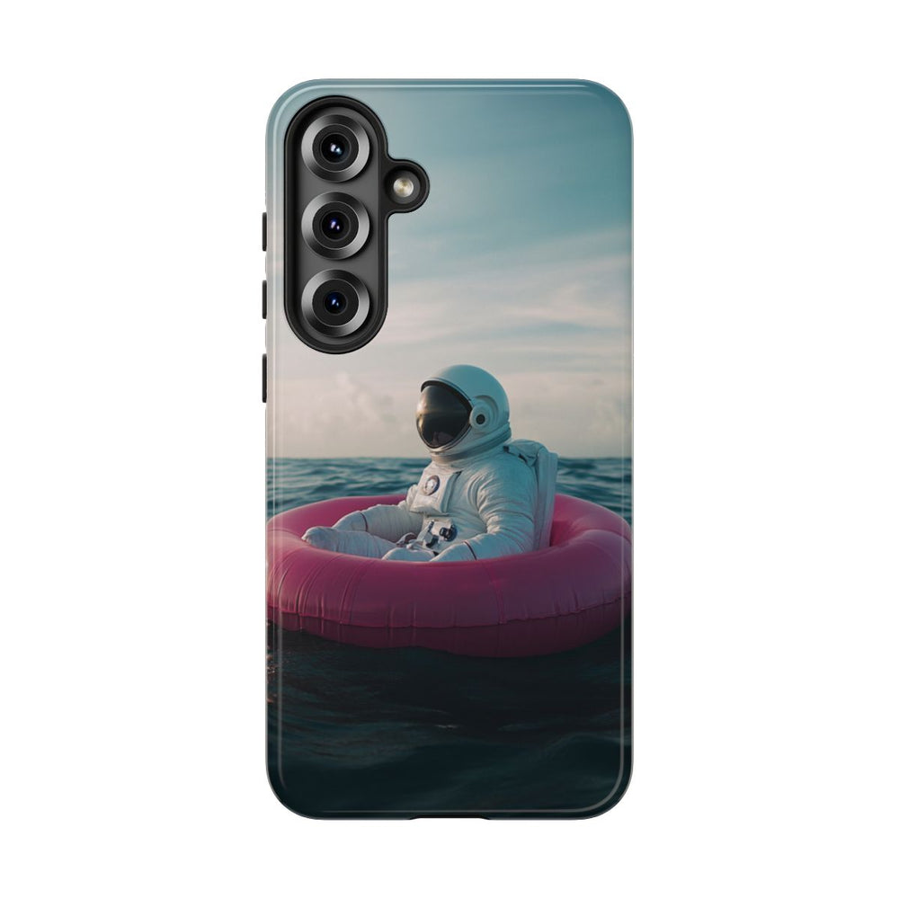 Astronaut op Roze Zwemband