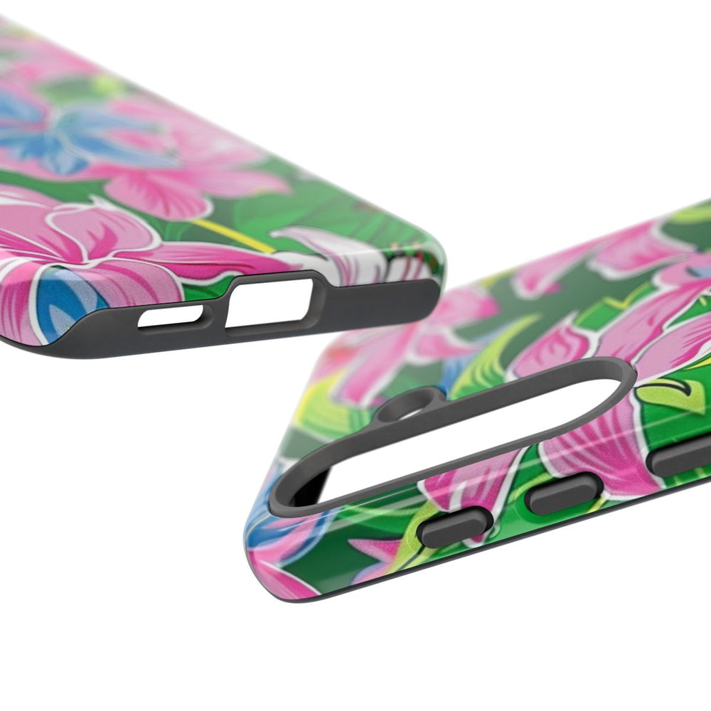 Roze en Blauwe Bloemenprint