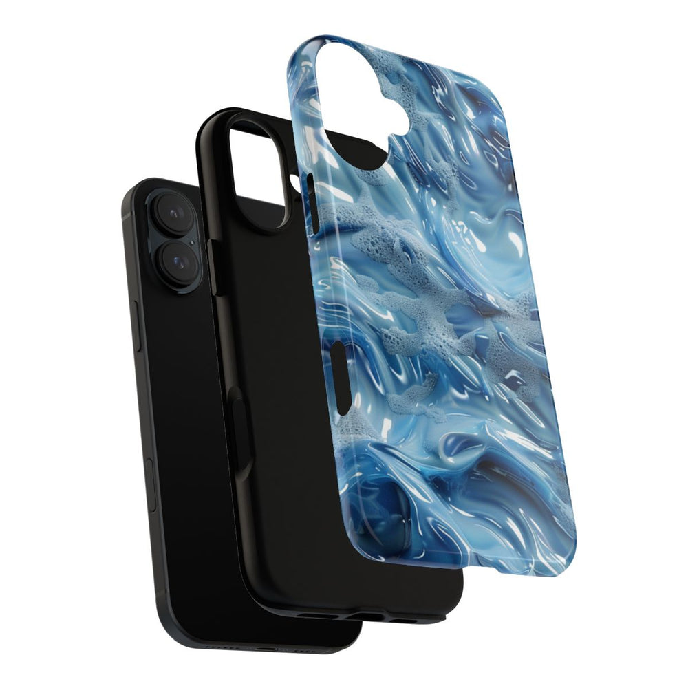 Blauw Abstract Golvend Patroon