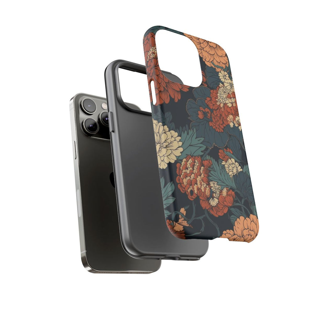 Vintage Bloemenpatroon in Warme Kleuren