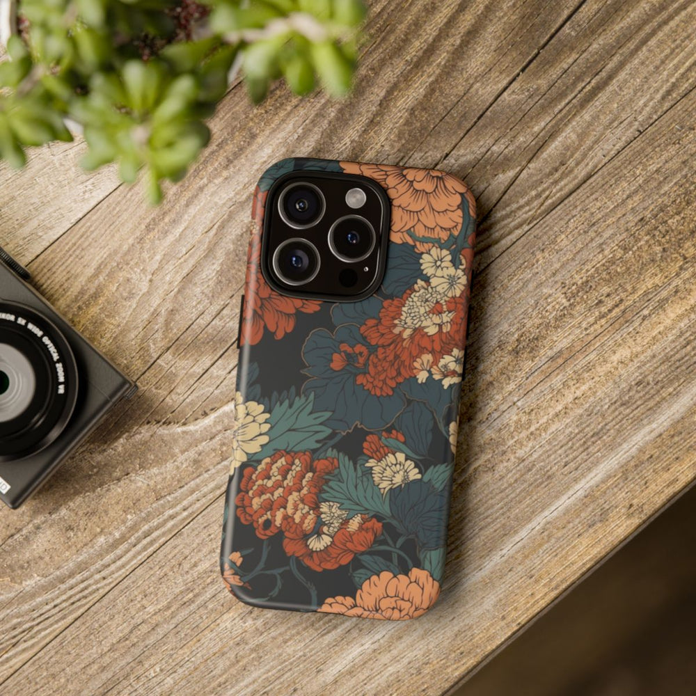 Vintage Bloemenpatroon in Warme Kleuren