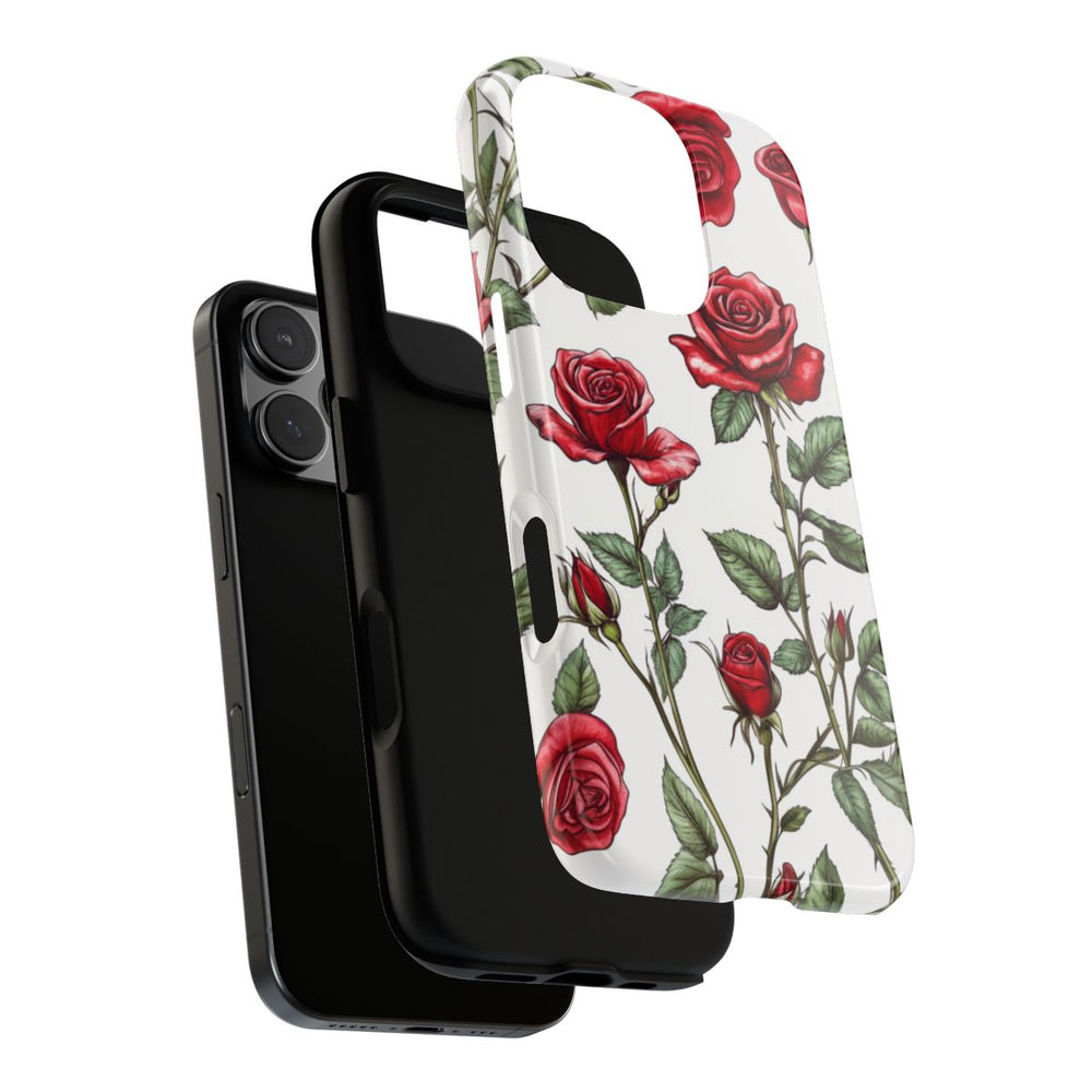 Rode Rozen Botanisch Patroon