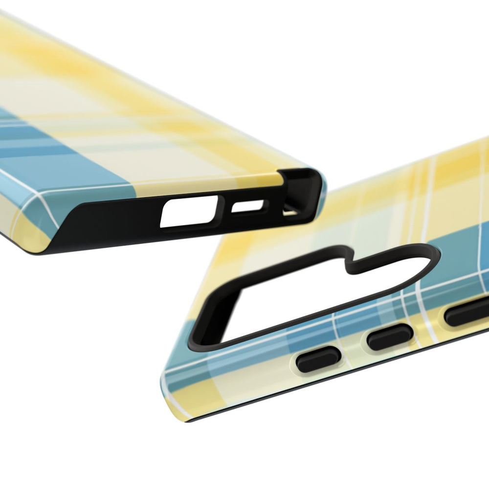 Ocean Blue en Geel Geruit Patroon