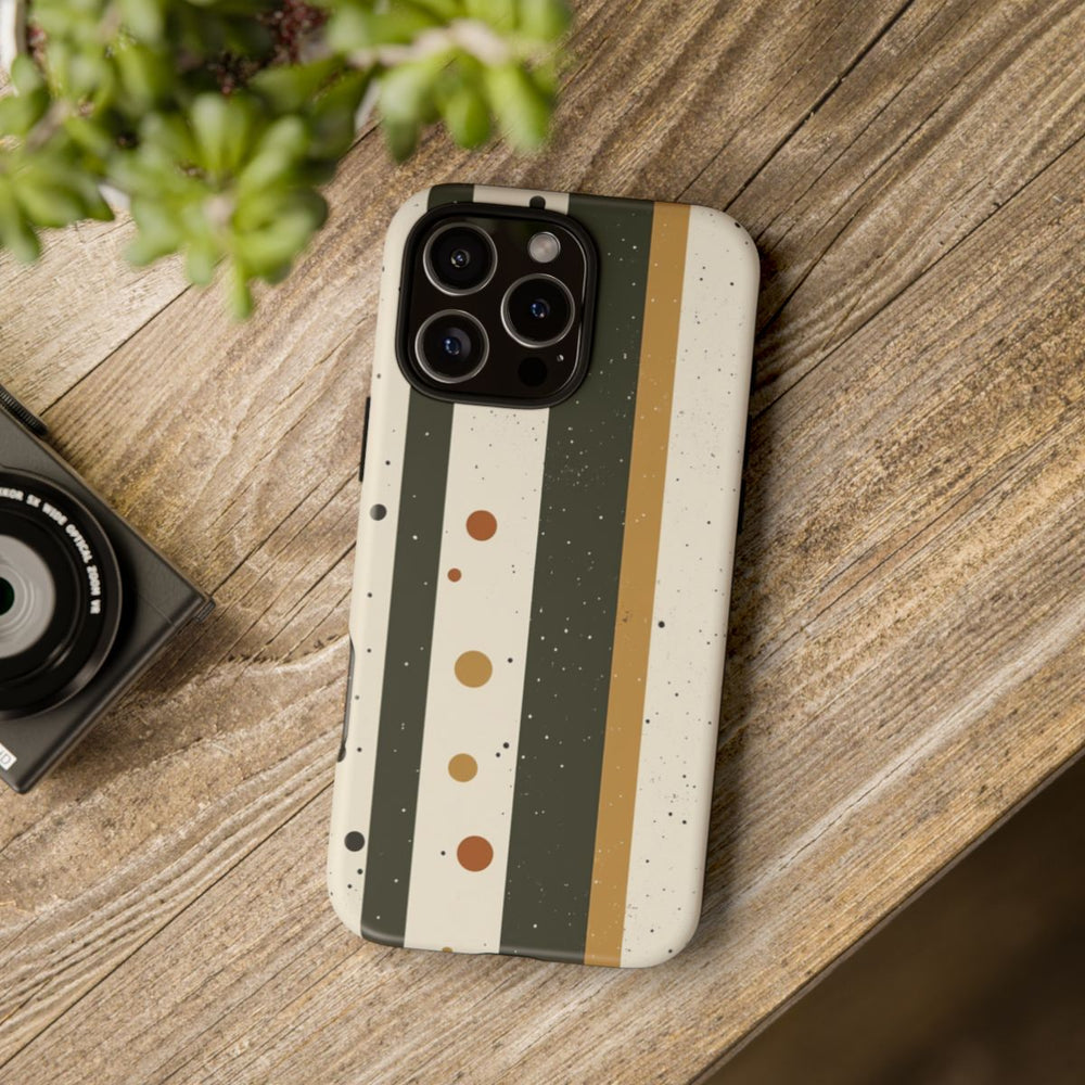 Retro Verticale Strepen en Stippenpatroon