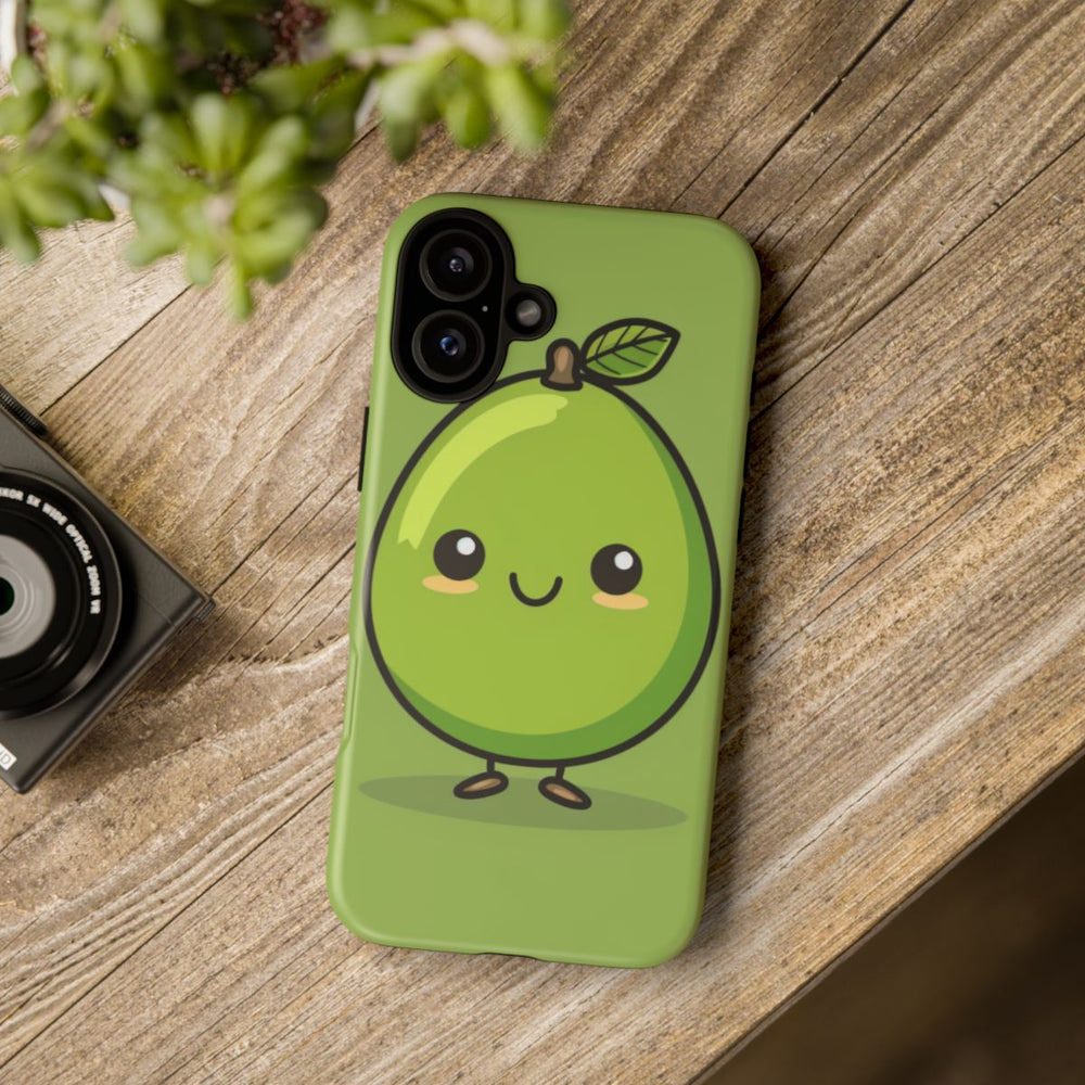 Schattige Groene Avocado in Cartoonstijl