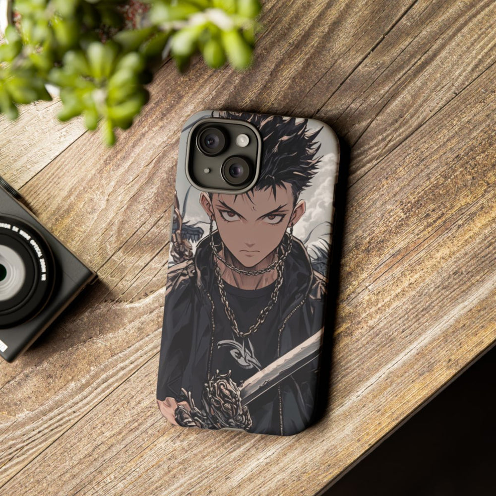 Anime Strijder met Zwaard en Kettingen