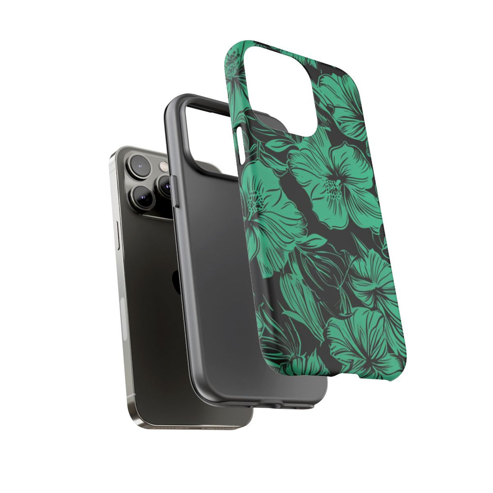 Groen Hawaïaans Bloemenpatroon