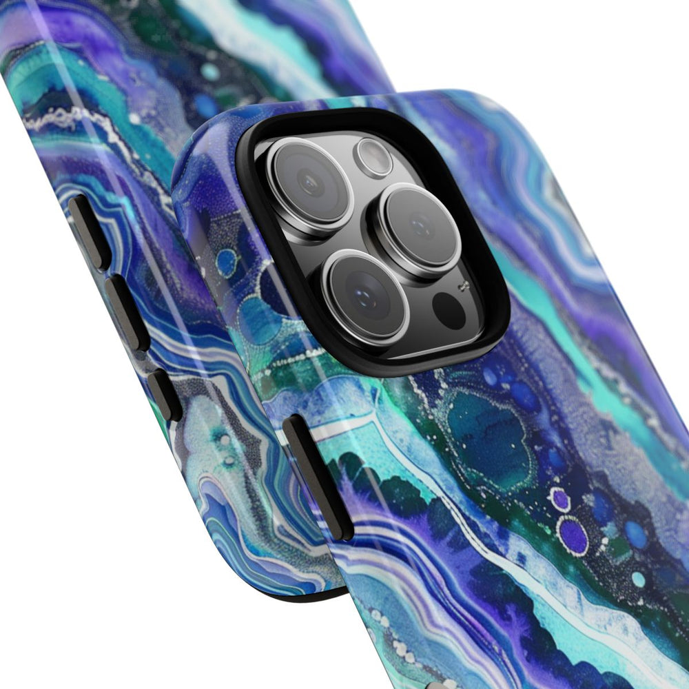 Blauw en Paars Geode-Wervelpatroon