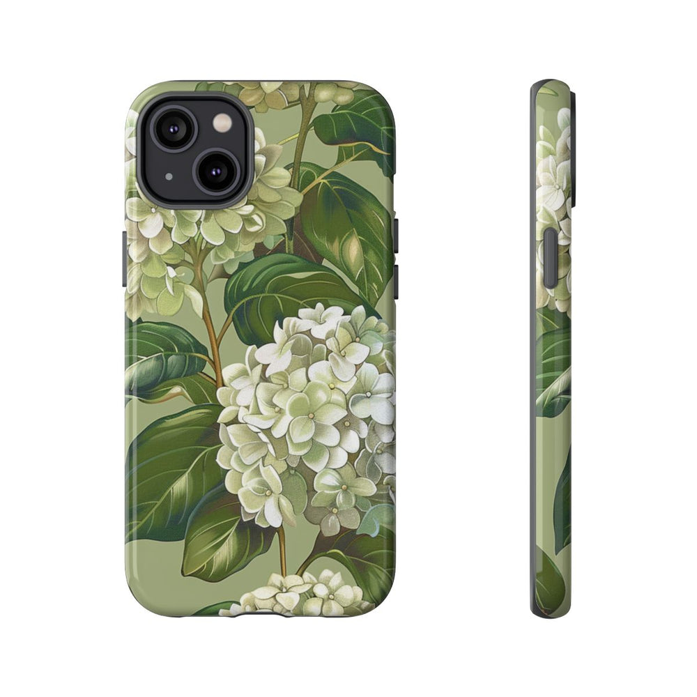 Realistisch Witte Hortensia Bloemenpatroon