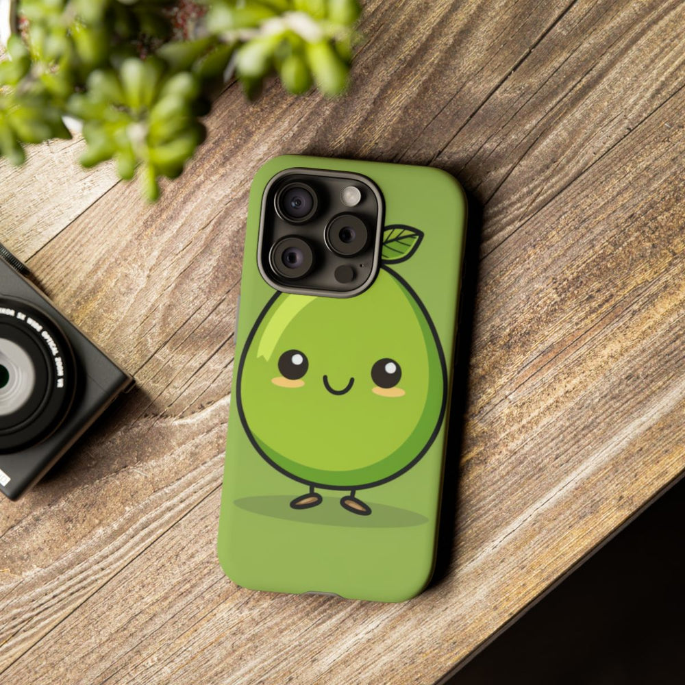 Schattige Groene Avocado in Cartoonstijl