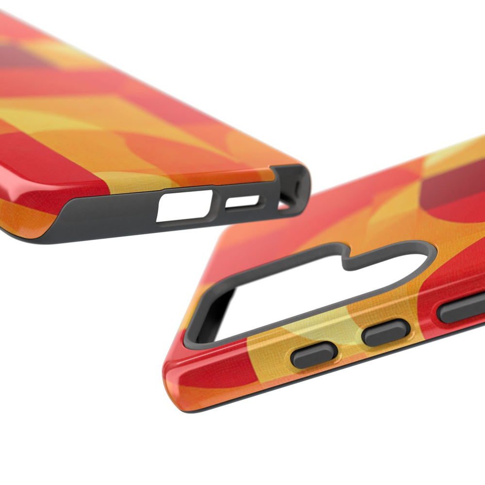 Geometrisch Rood- en Oranje-Patroon