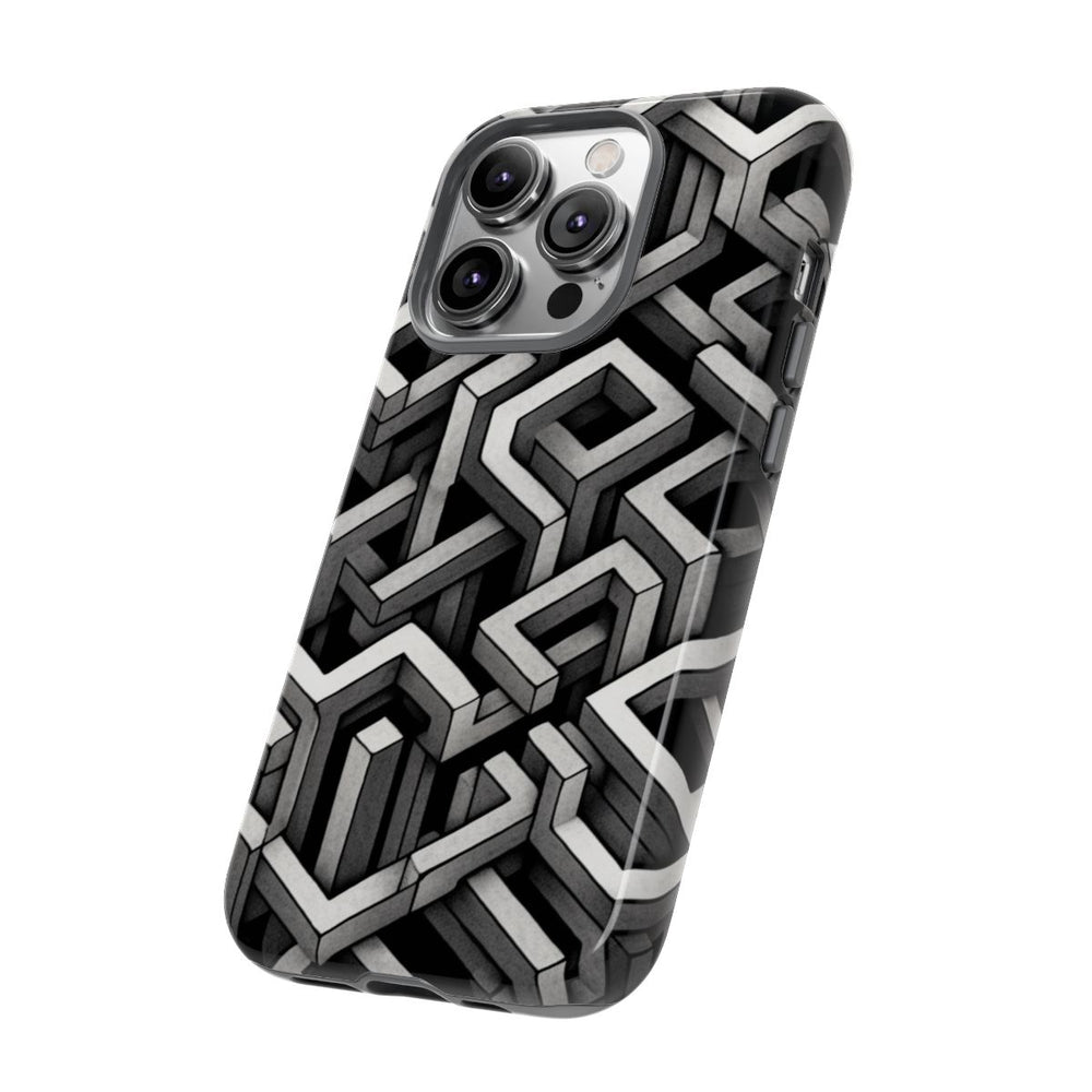 Monochrome Geometrisch Optisch Illusiepatroon