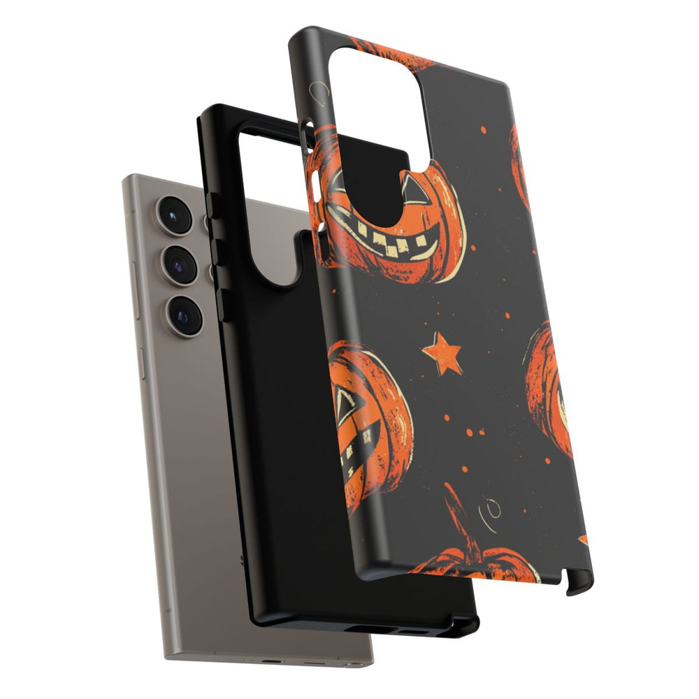 Grunge Halloween Pompoenenpatroon