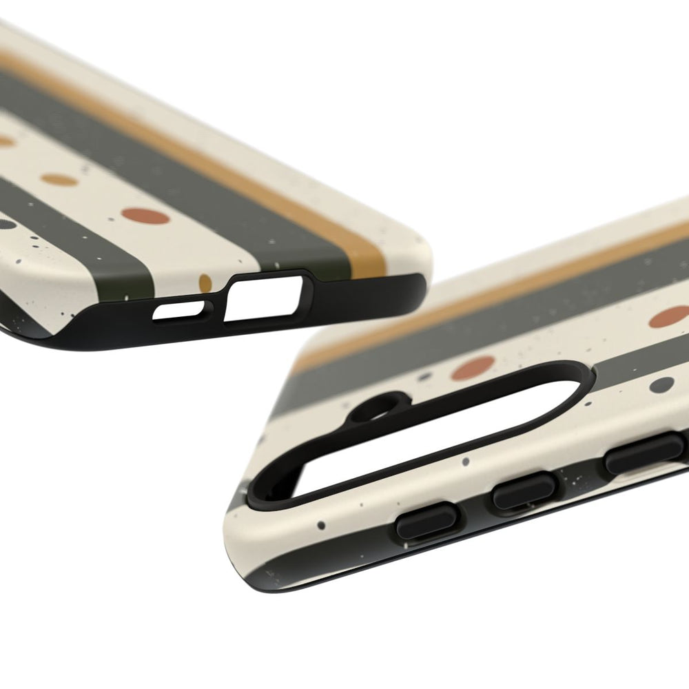 Retro Verticale Strepen en Stippenpatroon