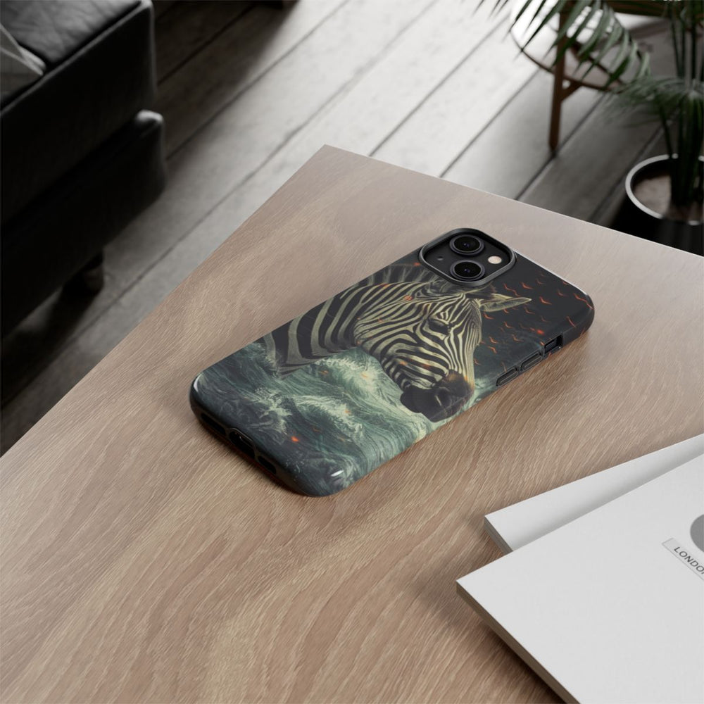 Zebra in Water met Gloeiende Vonken