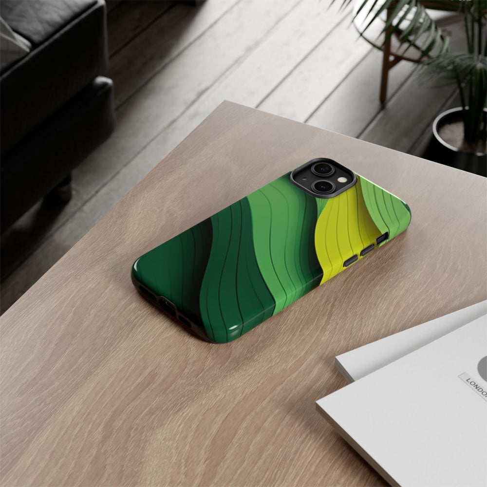 Groen-Geel Golvenpatroon