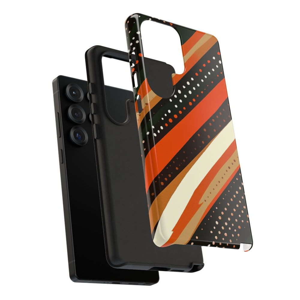 Retro Aardetinten Gestreept Patroon