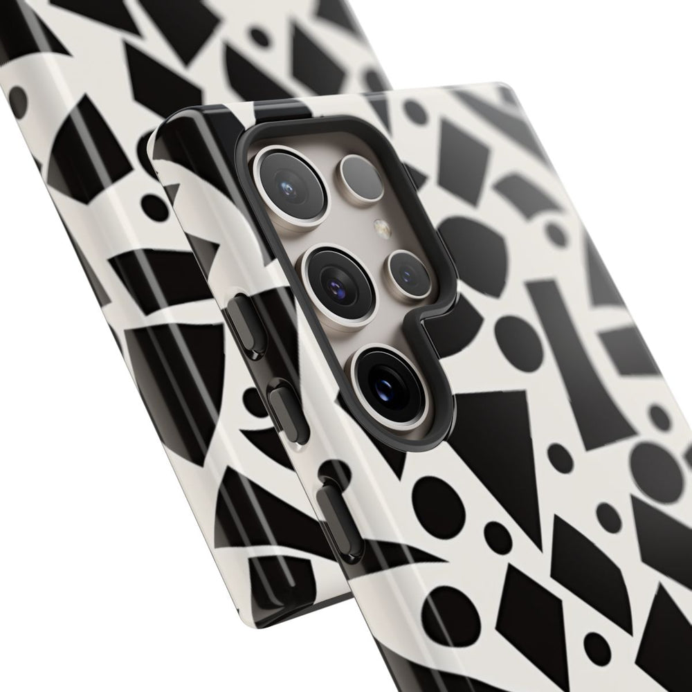 Zwart-Wit Geometrisch Abstract Patroon
