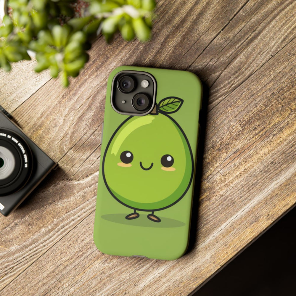 Schattige Groene Avocado in Cartoonstijl