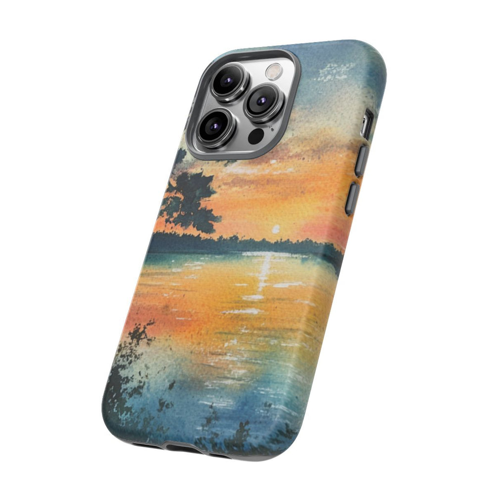 Zeilboot bij Schemermeer in Aquarel