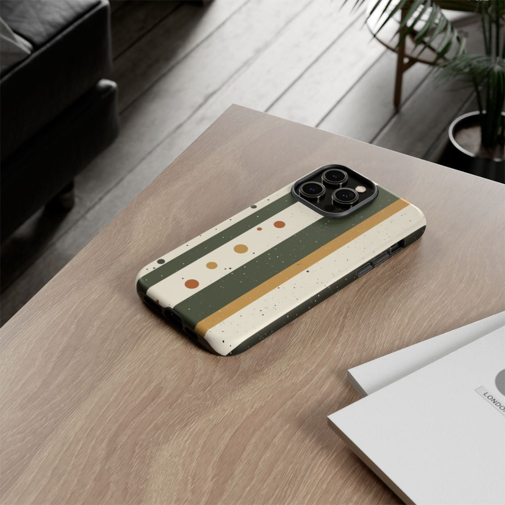 Retro Verticale Strepen en Stippenpatroon
