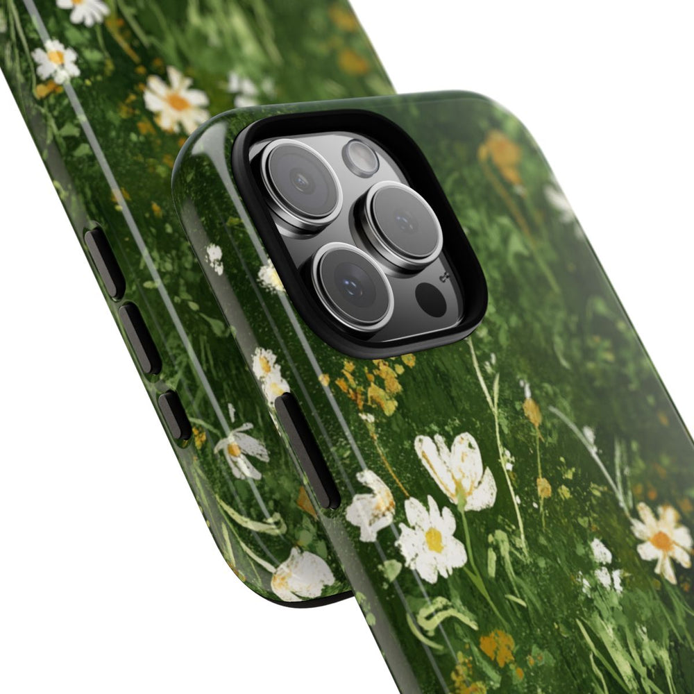 Groene Weide met Witte Bloemen