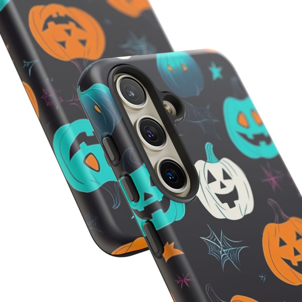 Vrolijk Gekleurde Halloween Pompoenen Patroon