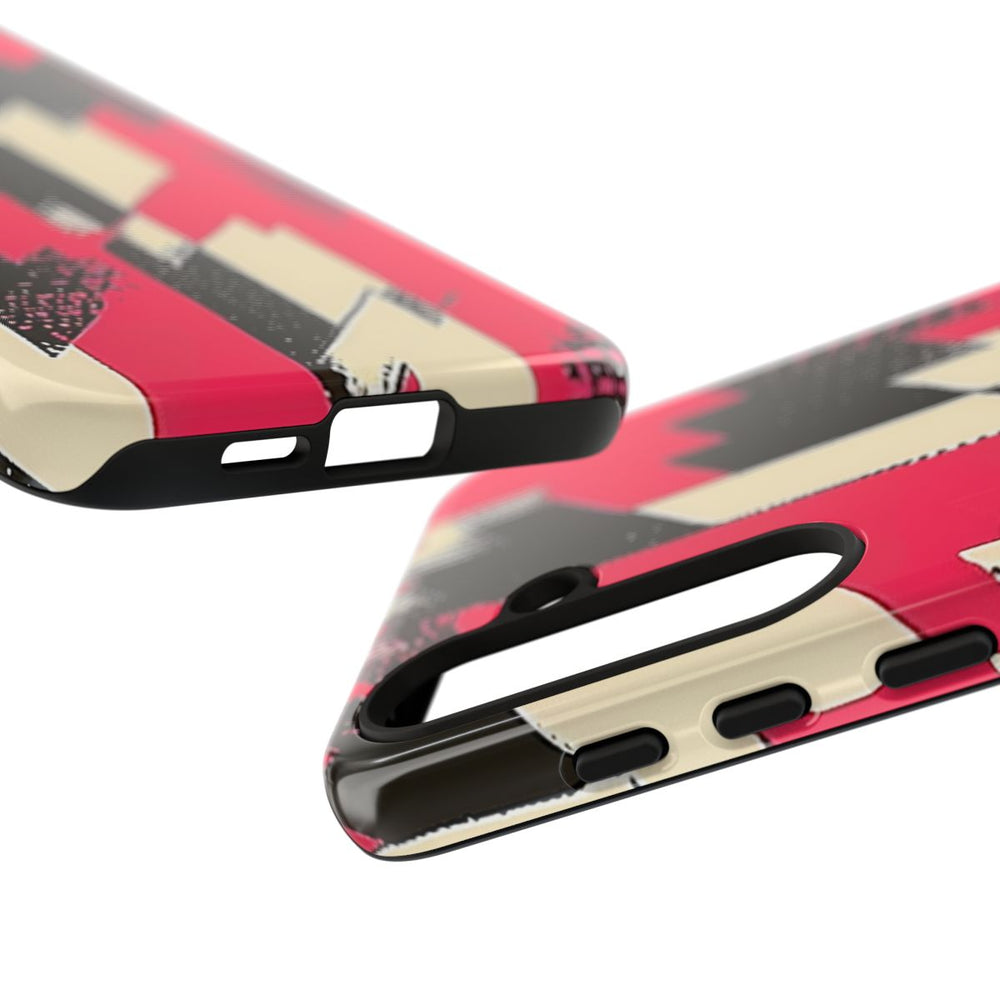 Roze en Zwart Pied-de-Poule Patroon