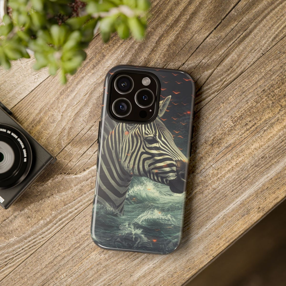 Zebra in Water met Gloeiende Vonken