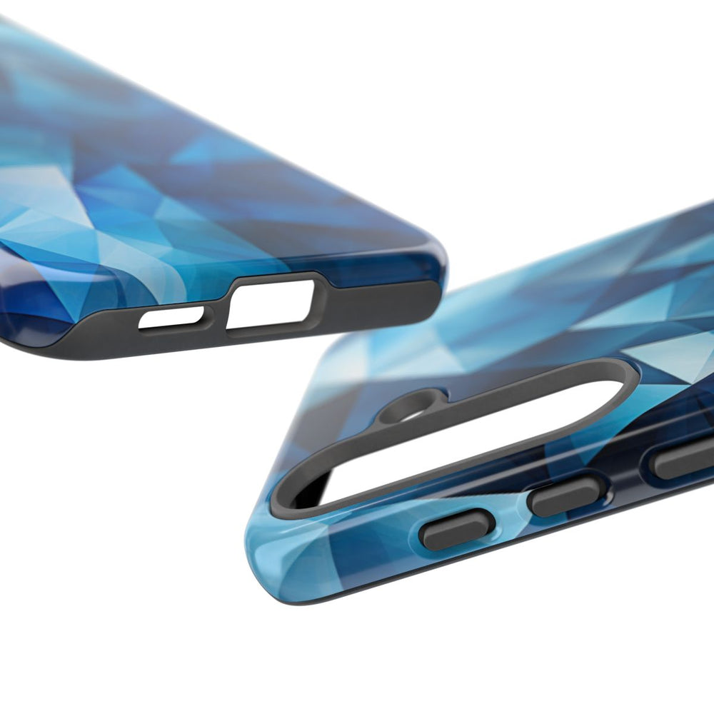 Blauw Geometrisch Driehoekenpatroon