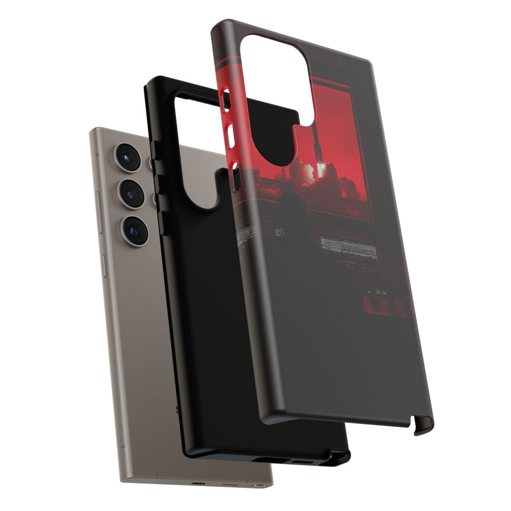 Raketlancering Controlekamer met Rode Verlichting