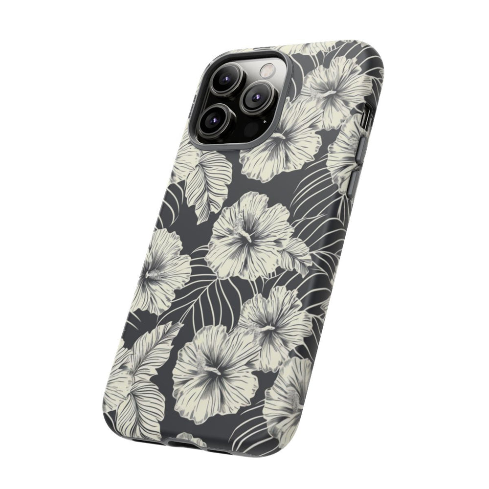 Monochroom Bloemenpatroon