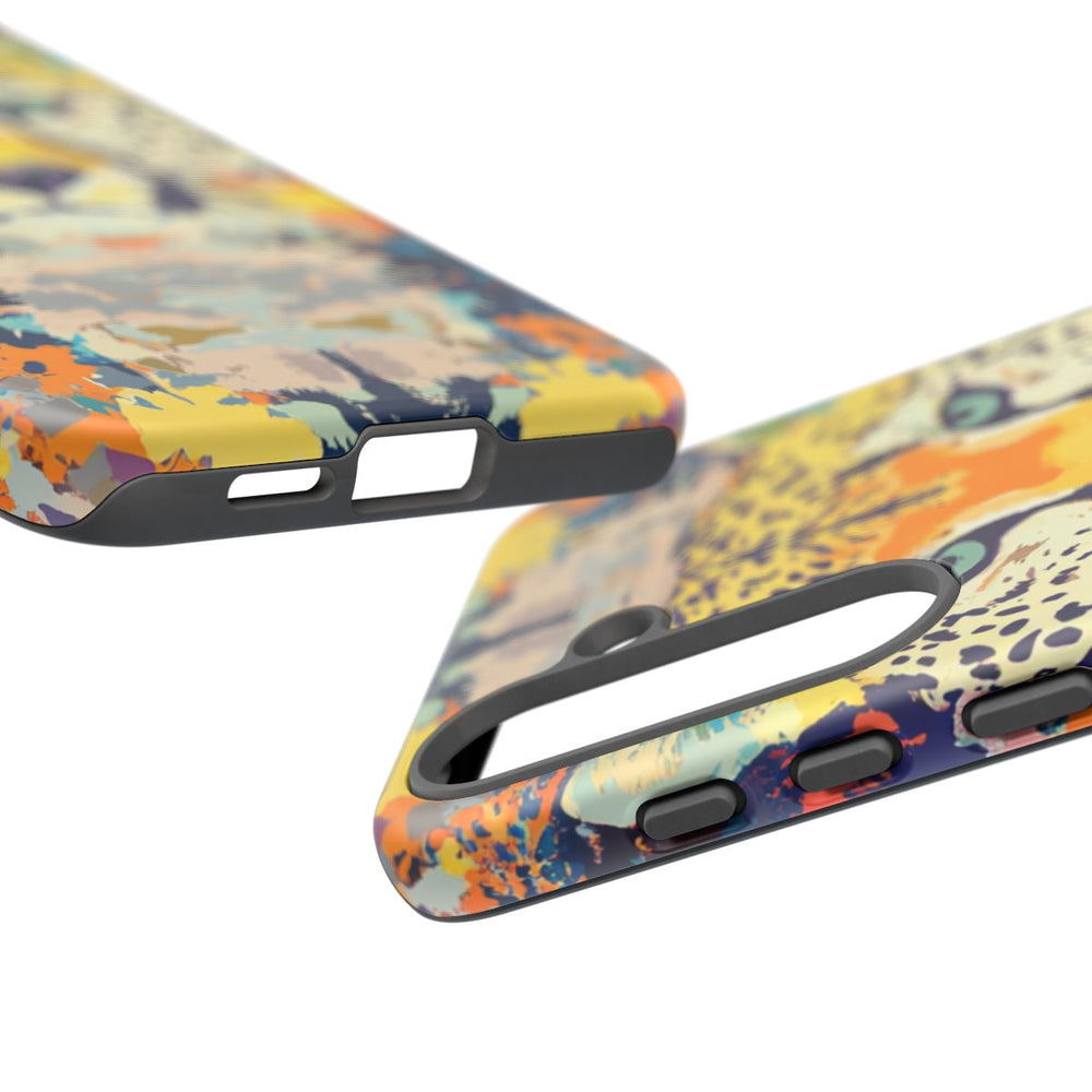 Abstracte Cheetah Gezicht Print