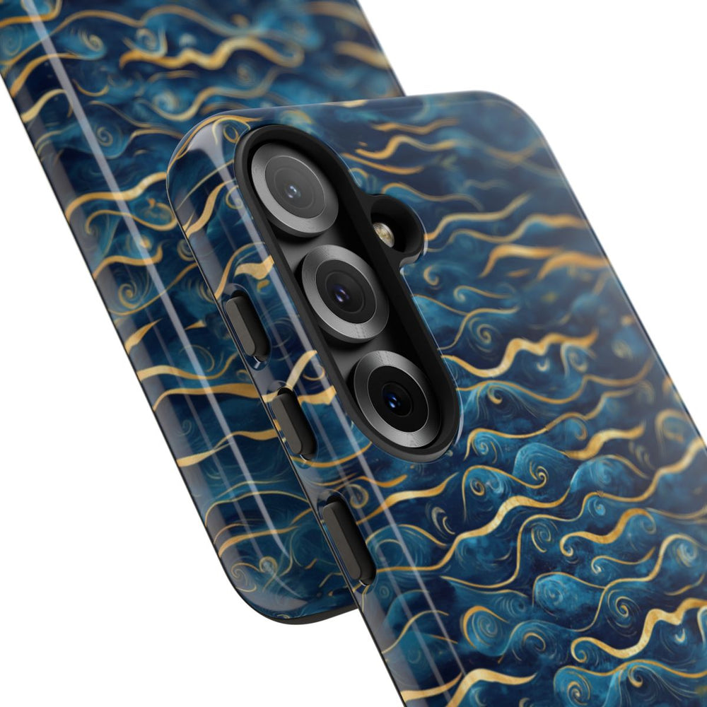 Blauw-Gouden Golfpatroon