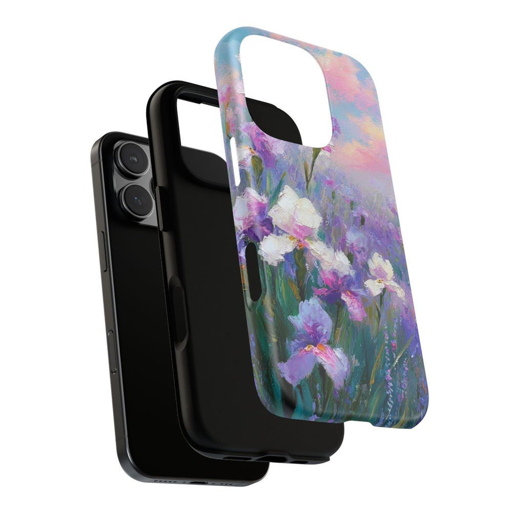 Pastelkleurige Irisbloemen Schildering