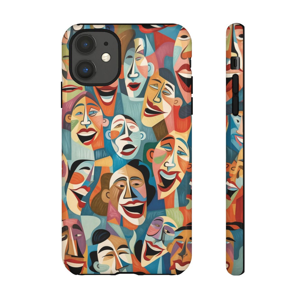 Kleurrijke Abstracte Lachende Gezichten