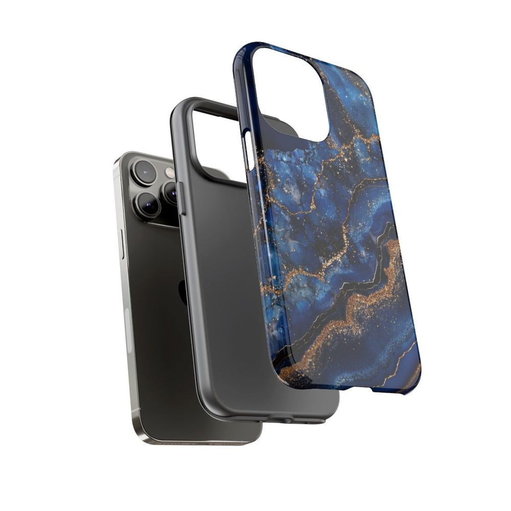 Blauw-Goud Geodepatroon