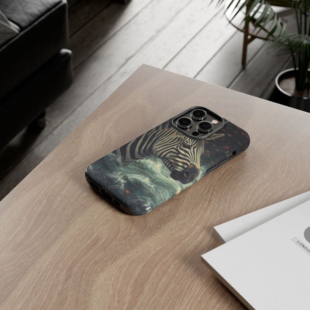 Zebra in Water met Gloeiende Vonken