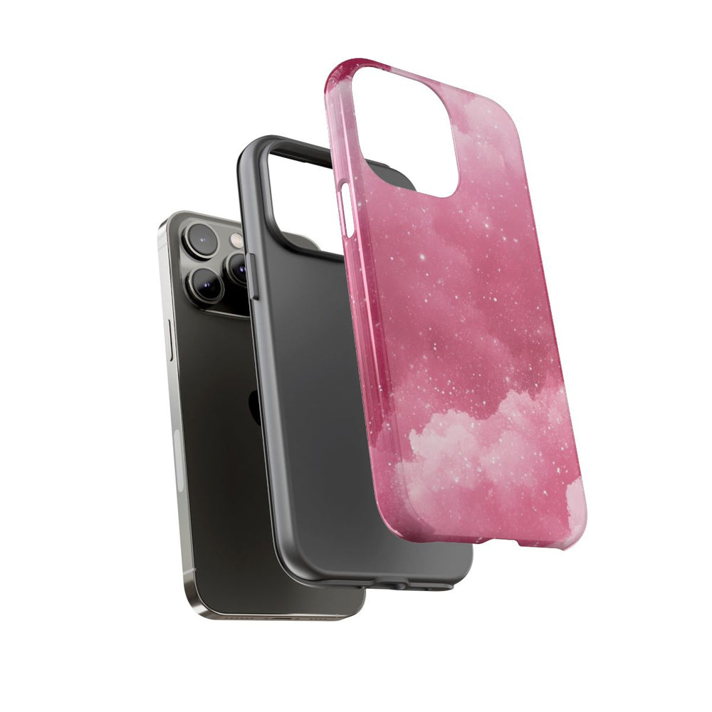 Roze Glitterwolkenstructuur