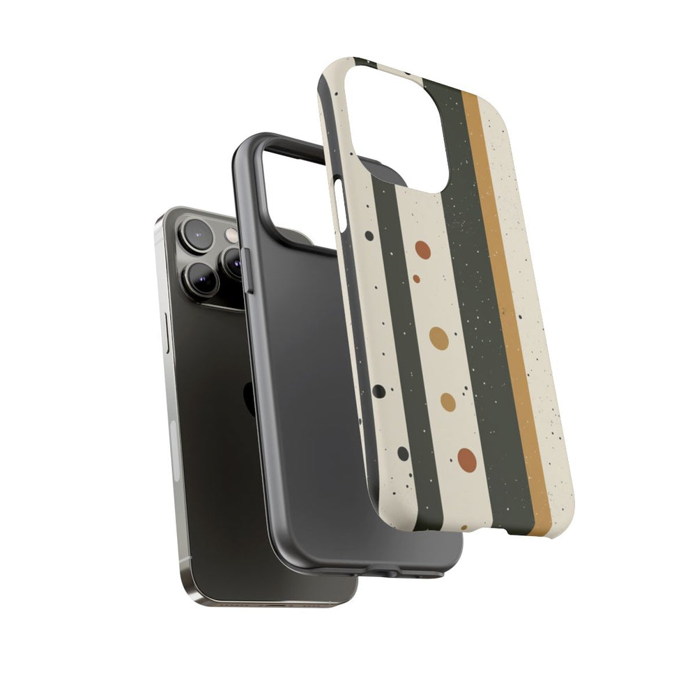 Retro Verticale Strepen en Stippenpatroon