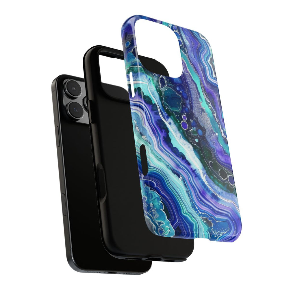 Blauw en Paars Geode-Wervelpatroon