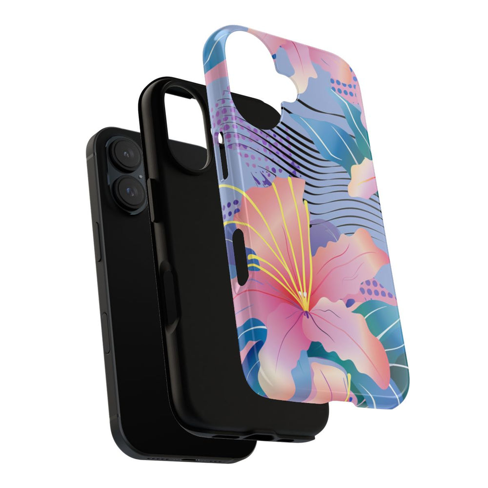 Roze Bloemenpatroon met Abstracte Accenten