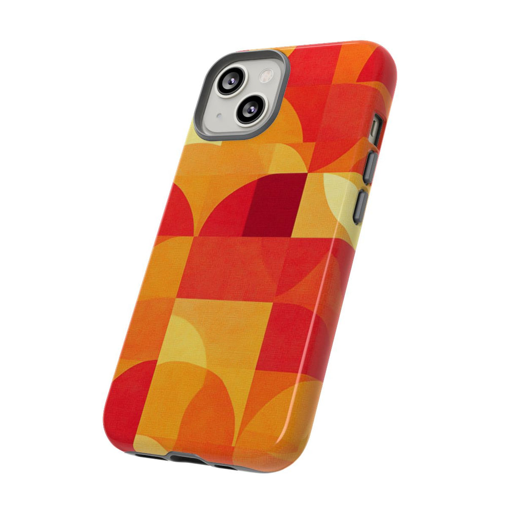 Geometrisch Rood- en Oranje-Patroon