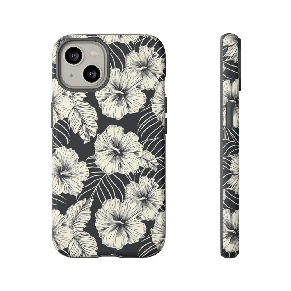 Monochroom Bloemenpatroon