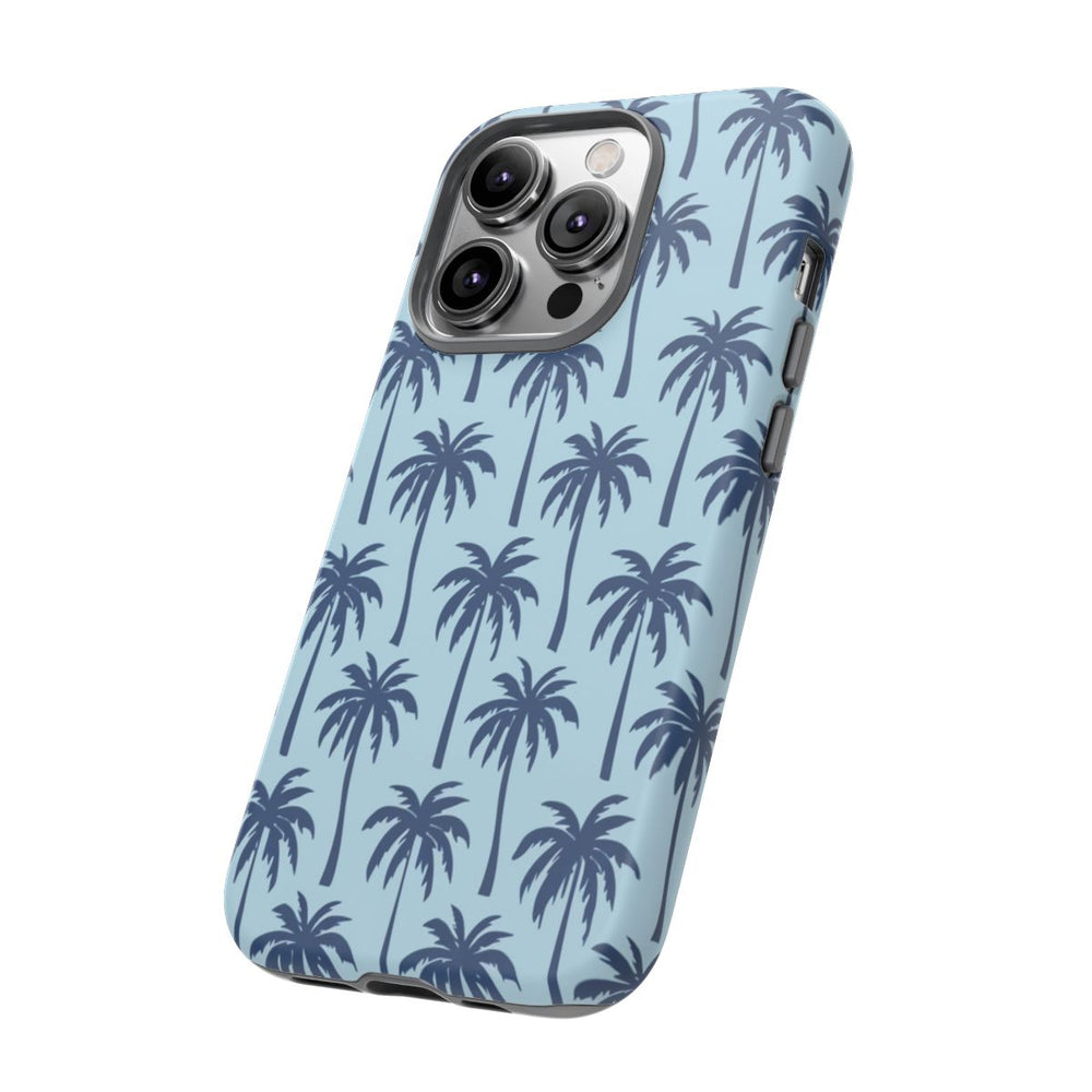 Blauw Palmbomenpatroon