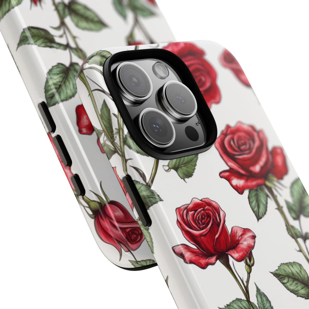 Rode Rozen Botanisch Patroon